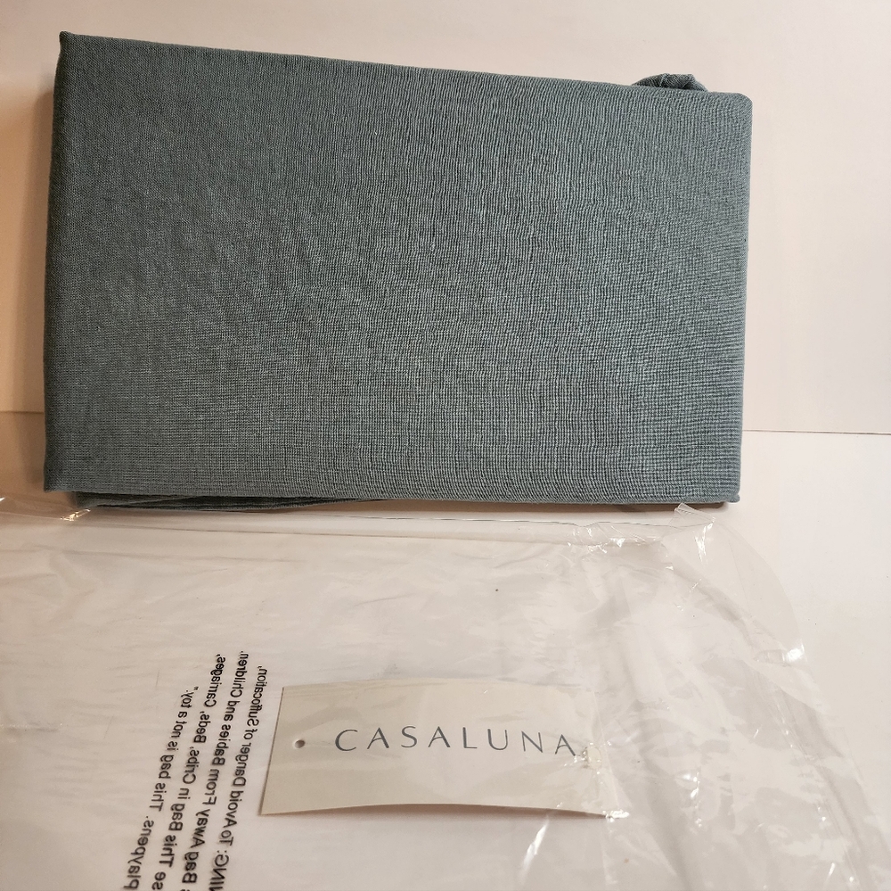 Linen Body Pillow Cover - Casaluna Sea Green 52x20